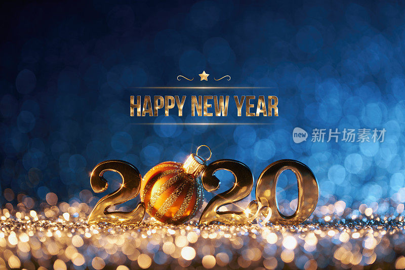 新年圣诞装饰2020 -金蓝色派对庆祝